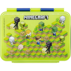 Stor Minecraft Πλαστικό Ανοξείδωτο Παιδικό Δοχείο Φαγητού Πράσινο 1.1lt