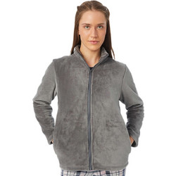 Minerva Γυναικεία Ζακέτα Fleece Μακριά με Φερμουάρ Ανθρακί 96-52385-125