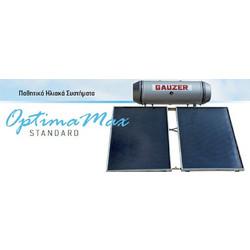 Gauzer Optima Max Standard BS 20/42 Ηλιακός Θερμοσίφωνας 200lt 4m² Glass Διπλής Ενέργειας