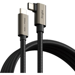 Ringke Angle 90° Braided USB-C to USB-C 240W 1m Black 8800293851479