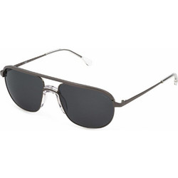 Lozza SL2392 568P Ανδρικά Γυαλιά Ηλίου Aviator Μεταλλικά Γκρι με Μαύρο Φακό
