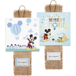 Parisis Μπομπονιέρα Βάπτισης Καδράκι Mickey Mouse από Ξύλο ΝΑ209