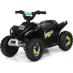 Costway Quad Ηλεκτροκίνητη Παιδική Γουρούνα 6V Μαύρη