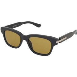 Alexander McQueen AM0497S 003 Ανδρικά Γυαλιά Ηλίου Τετράγωνα Κοκάλινα Μαύρα με Καφέ Φακό