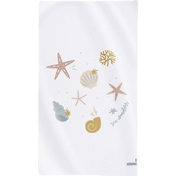 Saro Sea Wonders Παιδική Πετσέτα Θαλάσσης Microfiber Λευκή 90x160cm 64300