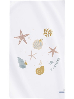 Saro Sea Wonders Παιδική Πετσέτα Θαλάσσης Microfiber Λευκή 90x160cm 64300