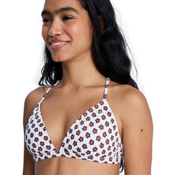 Roxy Bikini Top Τριγωνάκι Floral Λευκό Καφέ ERJX305484