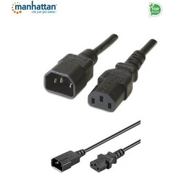 Manhattan 352673 Προέκταση Καλωδίου Τροφοδοσίας IEC C14 to IEC C13 1m