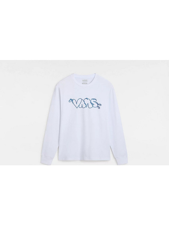 Vans Παιδικό T-Shirt Μακρυμάνικο Λευκό Μπλε VN000JCM-WHT