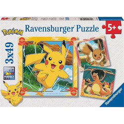 Παιδικό Puzzle Ravensburger Pokemon Pikatchu 3x49 Κομμάτια
