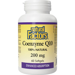 Natural Factors Coenzyme Q10 200mg 60 Μαλακές Κάψουλες