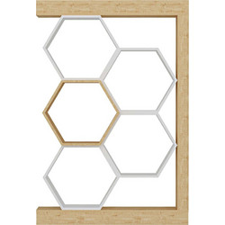 Hanah Home Artemis Βιβλιοθήκη 90x24.6x140cm 322RTC1116