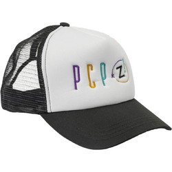 PCP Καπέλο Jockey με Δίχτυ Snapback Υφασμάτινο Μαύρο Λευκό ZBH03