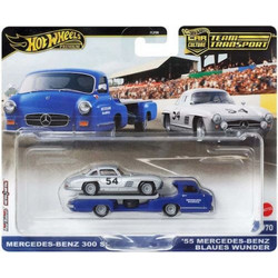 Mattel Hot Wheels Car Culture Team Transport Mercedes Benz 300SL & '55 Mercedes Benz Blaues Wunder