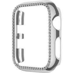 Sonique Luxury Diamond Πλαστική Θήκη για Apple Watch 1 / 2 / 3 38mm Ασημί