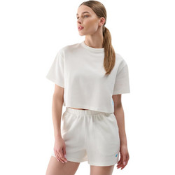 4F Γυναικείο Αθλητικό Crop Top Λευκό 4FWSS25TTSHF1977-11S