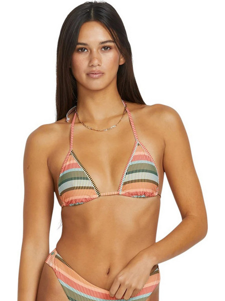 Volcom Bikini Top Τριγωνάκι Πράσινο Mint Κοραλί O1412510-MLT