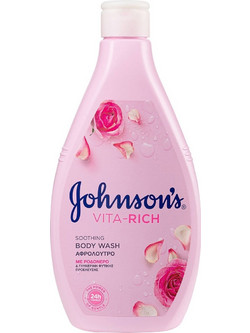 Johnson's Vita-Rich Rose Water Αφρόλουτρο σε Gel 400ml