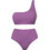 Rock Club Bikini Set με Έναν Ώμο Ψηλόμεσο Μωβ BP-5006