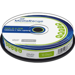 MediaRange MR452 Εγγράψιμα DVD-R 16x 4.7GB Cake Box 10τμχ
