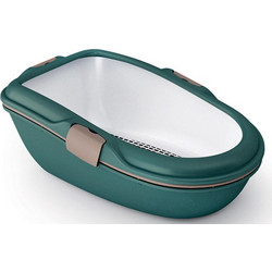 Stefanplast Furba Chic Maxi Λεκάνη Γάτας με Κόσκινο Πετρόλ Μ69.5xΠ47xΥ26cm
