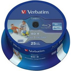 Verbatim 43811 Εγγράψιμα BD-R 6x Printable 25GB Cake Box 25τμχ