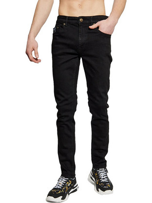 Versace Milano Ανδρικό Τζιν Παντελόνι Slim Εφαρμογή Μαύρο 78GAB5S0CDW00-909
