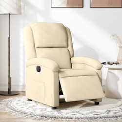 vidaXL Πολυθρόνα με Υποπόδιο Ανακλινόμενη Nude 3204149
