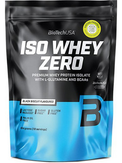 Biotech USA ISO Whey Zero Black Biscuit Πρωτεΐνη Ορού Γάλακτος Γράμμωσης Χωρίς Λακτόζη & Γλουτένη 454gr