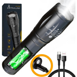 Extralink EFL-1031 Επαναφορτιζόμενος Φακός Led 400lm