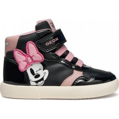 Geox MinnieMouse Παιδικά Sneakers Μποτάκια Μαύρα B561MC00254C9289