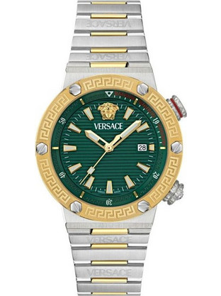 Versace Greca Ανδρικό Ρολόι με Ασημί Μεταλλικό Μπρασελέ VE8G00524