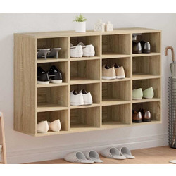 vidaXL Παπουτσοθήκη Ξύλινη Τοίχου Sonoma M103xΠ30xΥ51cm 808732