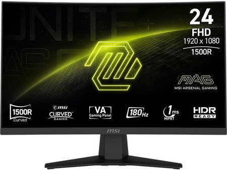 MSI MAG 244C VA HDR Curved Gaming Monitor 24" 1920x1080 FHD 180Hz 1ms