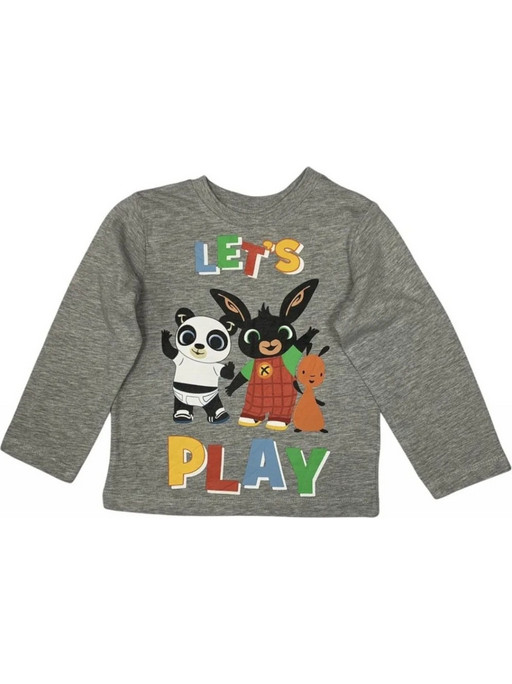 Beboulino Let's Play Παιδικό T-Shirt Μακρυμάνικο Γκρι 80202600021