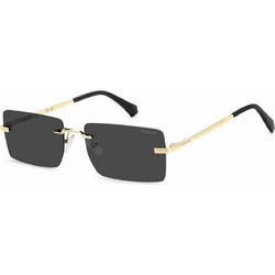 Polaroid Eyewear PLD6245S 2F7M9 Γυναικεία Γυαλιά Ηλίου Ορθογώνια Μεταλλικά Χρυσά με Μαύρο Φακό
