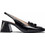 Wonders Γόβες Slingback Λουστρίνι με Χοντρό Χαμηλό Τακούνι Μαύρες H-6312