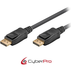 CyberPro Καλώδιο DisplayPort 1.4 to DisplayPort Male 3m Black CP-DP030