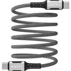 Havit CB6297 Braided USB-C to USB-C 1m Black 6939119077549