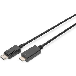 Digitus Καλώδιο DisplayPort 1.2 to HDMI Male 2m Black AK-340303-020-S