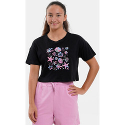 Up Παιδικό Crop Top Κοντομάνικο Μαύρο GQ225TUPCJA1-NGR