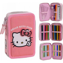 Cerda Hello Kitty Κασετίνα Γεμάτη με 3 Θήκες Ροζ 2700001654