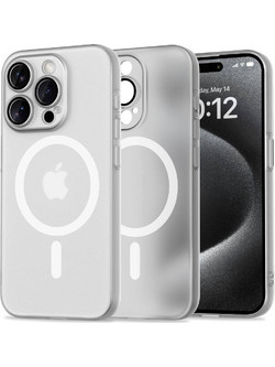 Tech-Protect MagSlim MagSafe Back Cover Matte White (iPhone 15 Pro )