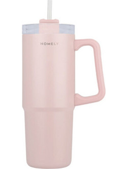 Estia Homely Straw Tumbler Rose Quartz 900ml