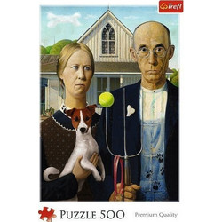 Puzzle Trefl American Gothic Dog Edition 500 Κομμάτια
