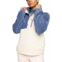 Roxy Alabama Γυναικείο Φούτερ Fleece με Τσέπες Εκρού Μπλε ERJFT04830-BQY0