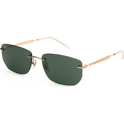 Ray-Ban RB3768 001/71 Γυναικεία Γυαλιά Ηλίου Τετράγωνα Μεταλλικά Χρυσά με Πράσινο Φακό