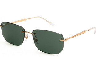 Ray-Ban RB3768 001/71 Γυναικεία Γυαλιά Ηλίου Τετράγωνα Μεταλλικά Χρυσά με Πράσινο Φακό