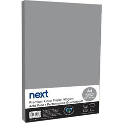 Next Χαρτόνι Α4 160gr/m² 100 Φύλλα Γκρι