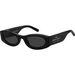 Marc Jacobs MARC858GS 807IR Γυναικεία Γυαλιά Ηλίου Οβάλ Κοκάλινα Μαύρα με Μαύρο Φακό